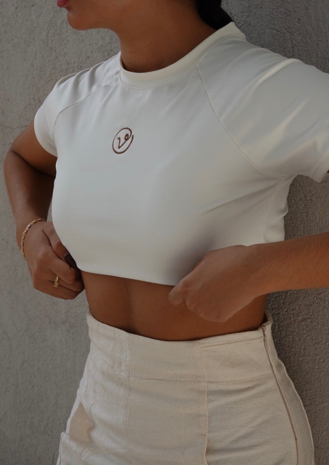 Crop Top + Panty Marfil